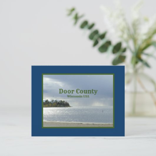 CARTE POSTALE, COMTÉ DE DOOR, WISCONSIN/REFLETS AR (Debout devant)