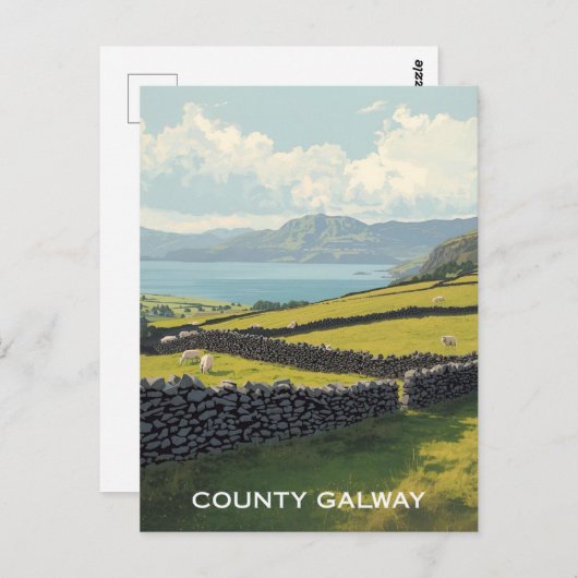 Carte Postale Comté de Galway Irlande (Devant / Derrière)