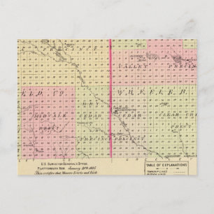 Carte Postale Comté de Garfield et Wheeler, Nebraska