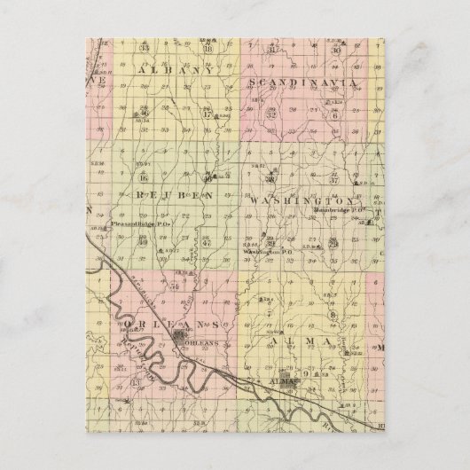 Carte Postale Comté de Harlan, Nebraska (Devant)