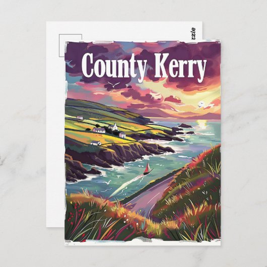 Carte Postale Comté de Kerry Irlande (Devant / Derrière)
