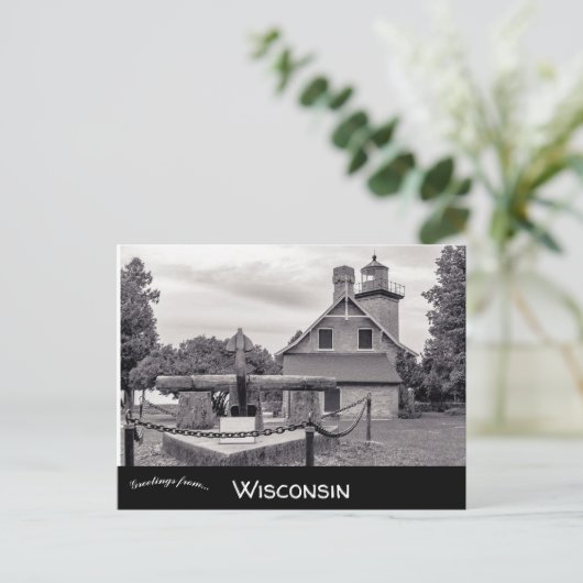 Carte Postale Comté de la porte du phare Eagle Bluff (Debout devant)