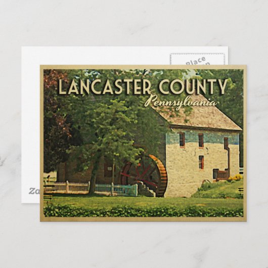 Carte Postale Comté de Lancaster en Pennsylvanie (Devant / Derrière)