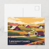 Carte Postale Comté de Lancaster Pennsylvanie (Devant / Derrière)