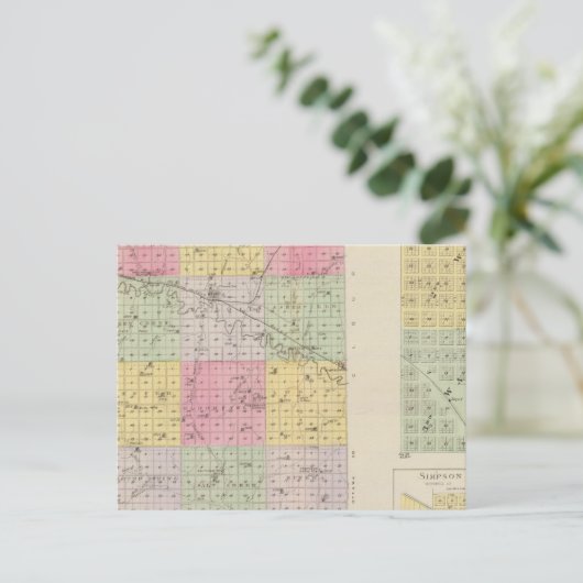 Carte Postale Comté de Mitchell, Cawker City, Simpson, Kansas (Debout devant)