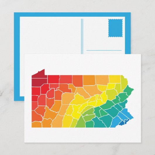 Carte Postale comté de pennsylvanie (Devant / Derrière)