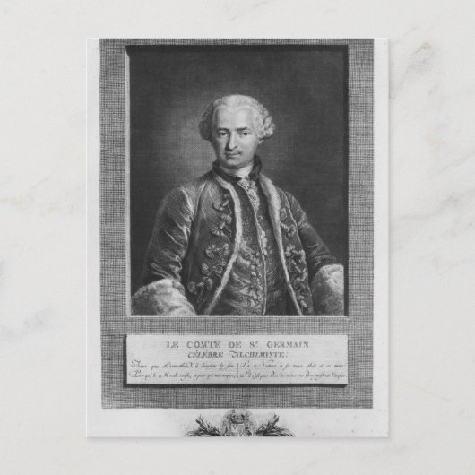 Carte Postale Comte de Saint Germain, célèbre alchimiste, 1783 (Devant)