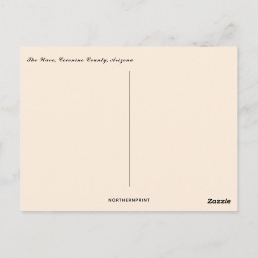 Carte Postale Comté de Wave Coconino Arizona (Dos)