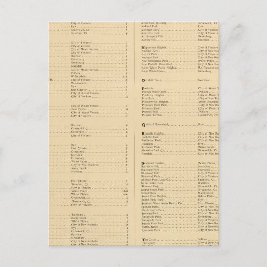 Carte Postale Comté de Westchester, New York 4 (Devant)