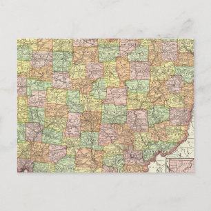 Carte Postale Comté d'Ohio et Hamilton