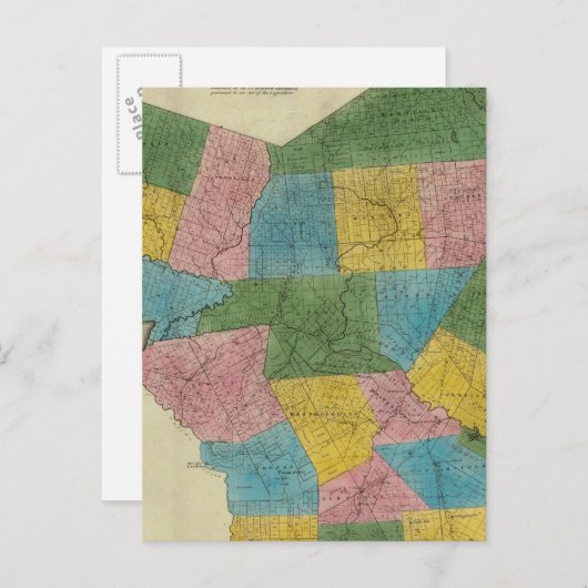 Carte Postale Comté d'Oneida (Devant / Derrière)