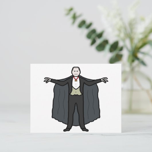 Carte Postale Comte Dracula Vampire (Debout devant)