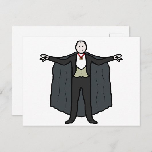 Carte Postale Comte Dracula Vampire (Devant / Derrière)
