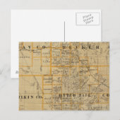 Carte Postale Comtés d'Argile, Wilkin, Becker, Minnesota (Devant / Derrière)