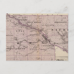 Carte Postale Comtés de Brown et Nicollet, Minnesota