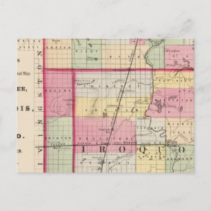 Carte Postale Comtés de Kankakee, Iroquois, Ford