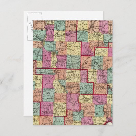 Carte Postale Comtés de l'Ohio (Devant / Derrière)