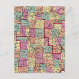 Carte Postale Comtés de l'Ohio