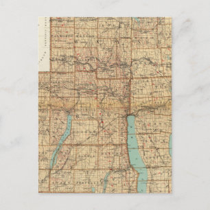 Carte Postale Comtés de Wayne, Ontario, Yates, Seneca