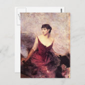 Carte Postale Comtesse de Rasty Siège de Giovanni Boldini (Devant / Derrière)