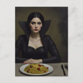 Carte Postale Comtesse vampire avec des spaghetti (Devant)