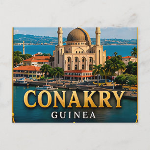 Carte Postale Conakry Côte atlantique et port tropical
