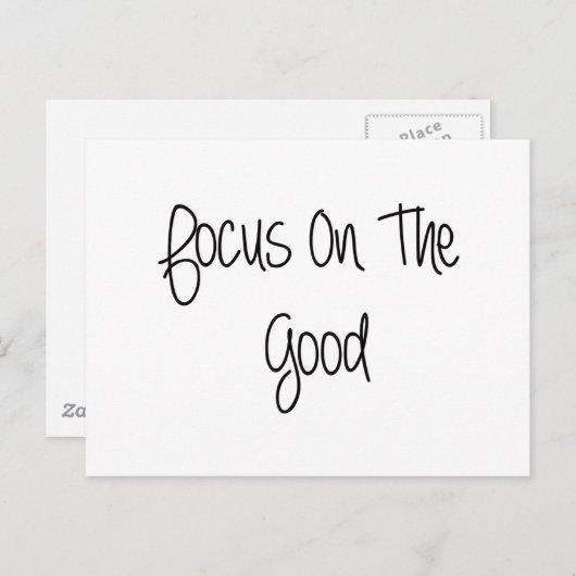 Carte Postale Concentrez-Vous Sur Le Bon Devis (Devant / Derrière)