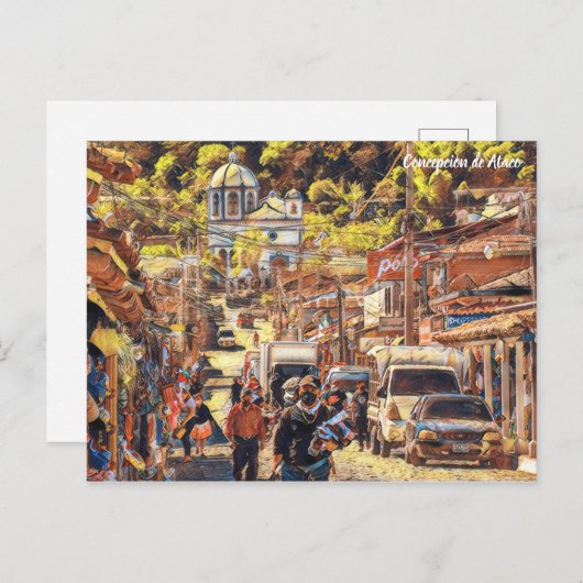 Carte Postale Concepción de Ataco, El Salvador, Art (Devant / Derrière)