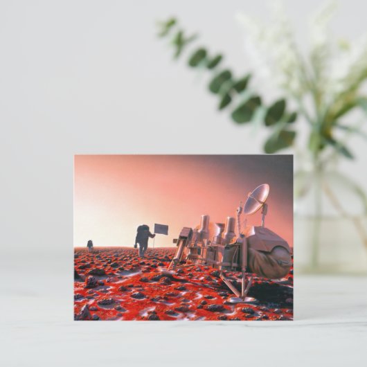 Carte Postale Concept Art of Future Manned Mars Mission (Debout devant)