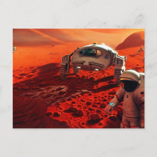 Carte Postale Concept Art of Future Manned Mars Mission (Devant)