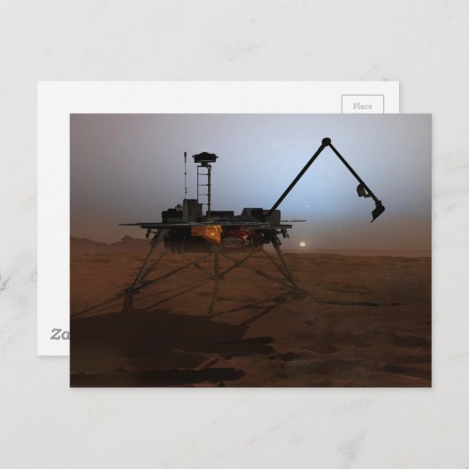 Carte Postale Concept Art of Phoenix Mars Lander à Twilight (Devant / Derrière)