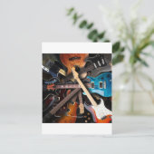 Carte Postale Concept de guitares électriques (Debout devant)