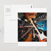Carte Postale Concept de guitares électriques (Devant / Derrière)