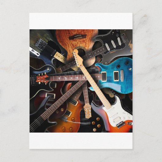 Carte Postale Concept de guitares électriques (Devant)