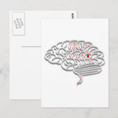 Carte Postale Concept de labyrinthe cérébral (Devant / Derrière)