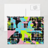 Carte Postale Conception abstraite de formes cassées (Devant / Derrière)