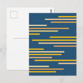 Carte Postale Conception Abstraite de Lignes Superposées (Devant / Derrière)