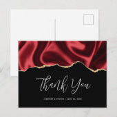 Carte Postale Conception abstraite de satin ondulé rouge foncé M (Devant / Derrière)