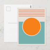 Carte Postale Conception Abstraite de Soleil (Devant / Derrière)