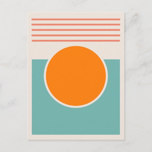 Carte Postale Conception Abstraite de Soleil (Devant)