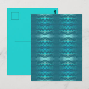 Carte Postale Conception Abstraite de Vague Turquoise Salée de P