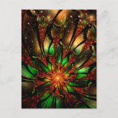 Carte Postale Conception Abstraite des fleurs fractales. (Devant)