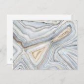 Carte Postale Conception abstraite en marbre gris (Devant / Derrière)