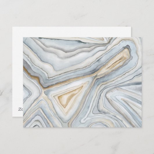 Carte Postale Conception abstraite en marbre gris (Devant / Derrière)