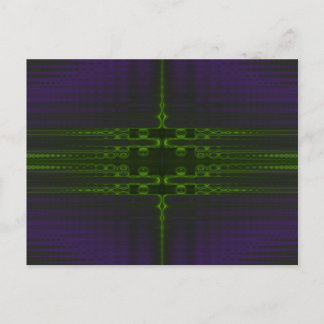Carte Postale Conception abstraite verte et violette