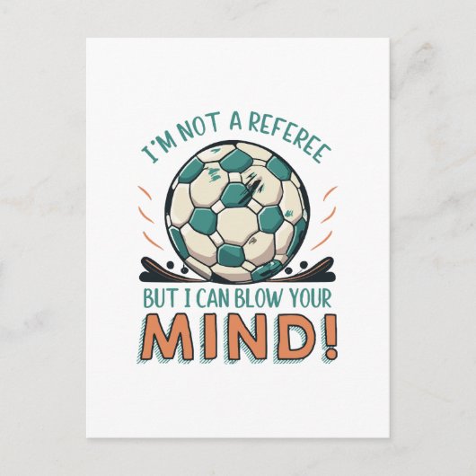 Carte Postale Conception amusante de football (Devant)