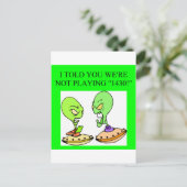 Carte Postale conception amusante du joueur de pont (Debout devant)