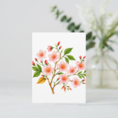 Carte Postale Conception botanique de printemps (Debout devant)