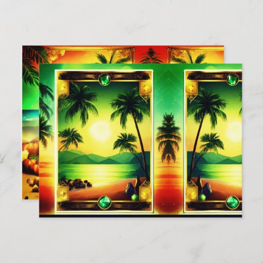 Carte Postale Conception brillante personnalisable avec pierres  (Devant / Derrière)