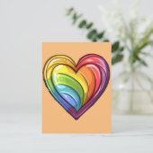 Carte Postale Conception cardiaque gay pride (Debout devant)